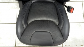 Passenger seat Jeep Cherokee KL 19- with AIRBAG, leather black with perforation, electric, scratches, scratches on the lining, for cleaning