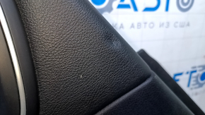Door trim card rear left Chrysler 200 15-17 black with black insert leather, armrest black leather, molding handle gray structure, scratches, abrasions, dents