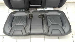 Rear row of seats 2nd row Jeep Cherokee KL 19 - black leather with perforation, for cleaning, scratches, dents