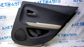 Door trim card rear right Chevrolet Volt 11-15 black, armrest beige rubber, scratches, abrasions