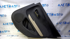 Door trim card rear right Chevrolet Volt 11-15 black, armrest beige rubber, scratches, abrasions