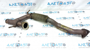Right intake pipe Jeep Cherokee KL 19- 3.2 AWD sawed off stud, torn mesh on corrugation, dented