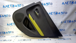 Door trim card rear right Chevrolet Volt 11-15 black, armrest light green individual rubber, scratches, abrasions