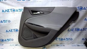 Door trim card rear right Chevrolet Malibu 16- gray with gray insert cloth, armrest gray cloth, scratches, abrasions