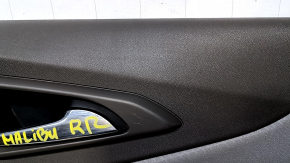 Door trim card rear right Chevrolet Malibu 16- gray with gray insert cloth, armrest gray cloth, scratches, abrasions