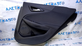Door trim card rear right Chevrolet Malibu 16- black with black insert cloth, armrest black cloth, scratches, abrasions