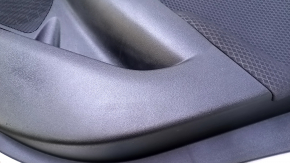 Door trim card rear right Chevrolet Malibu 16- black with black insert cloth, armrest black cloth, scratches, abrasions