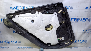 Door trim card rear right Chevrolet Malibu 16- black with black insert cloth, armrest black cloth, scratches, abrasions