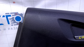 Door trim card rear right Chevrolet Cruze 16- black with black insert plastic, armrest black cloth, scratches, abrasions