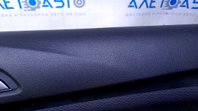Door trim card rear right Chevrolet Cruze 16- black with black insert plastic, armrest black cloth, scratches, abrasions
