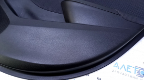 Door trim card rear right Chevrolet Cruze 16- black with black insert plastic, armrest black cloth, scratches, abrasions