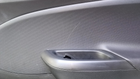 Door trim card rear right Chevrolet Cruze 16- black with black insert plastic, armrest black plastic, scratches, abrasions