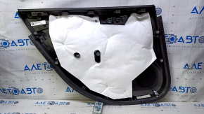 Door trim card rear right Chevrolet Cruze 16- black with black insert plastic, armrest black plastic, scratches, abrasions