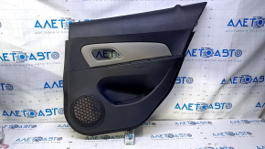 Door trim card rear right Chevrolet Cruze 11-15 black with gray insert leather, armrest plastic, scratches, abrasions