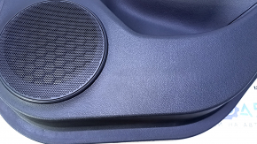 Door trim card rear right Chevrolet Cruze 11-15 black with gray insert leather, armrest plastic, scratches, abrasions