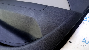 Door trim card rear right Chevrolet Cruze 11-15 black with gray insert leather, armrest plastic, scratches, abrasions