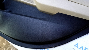 Door trim card rear right Hyundai Sonata 15-17 black with beige insert plastic, armrest beige leather, gray molding structure, scratches, abrasions, dents, for dry cleaning