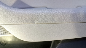 Door trim card rear right Hyundai Sonata 15-17 black with gray insert plastic, armrest gray leather, gray molding structure, dents, scratches, abrasions