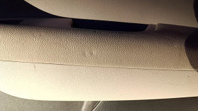 Door trim card rear right Hyundai Sonata 15-17 black with gray insert plastic, gray rubber armrest, gray molding structure, bumps, scratches, abrasions