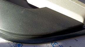 Door trim card rear right Hyundai Sonata 15-17 black with gray insert plastic, gray rubber armrest, gray molding structure, bumps, scratches, abrasions