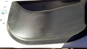 Door trim card rear right Hyundai Sonata 15-17 black with gray insert plastic, gray rubber armrest, gray molding structure, bumps, scratches, abrasions