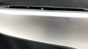 Door trim card front right Jeep Cherokee KL 19 - black, with black insert leather, armrest leather, gray molding