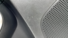 Door trim card rear left Jeep Cherokee KL 19 - black, with black insert leather, armrest leather, gray molding, scratches