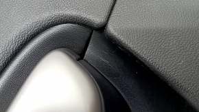Door trim card rear left Jeep Cherokee KL 19 - black, with black insert leather, armrest leather, gray molding, scratches