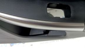 Door trim card rear right Jeep Cherokee KL 19 - black, with black insert leather, armrest leather, gray molding, scratches
