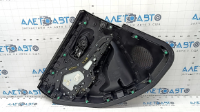 Door trim card rear right Jeep Cherokee KL 19 - black, with black insert leather, armrest leather, gray molding, scratches