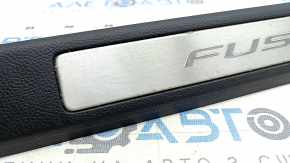 Door sill trim front left Ford Fusion mk5 13-20 black with chrome insert, scratches