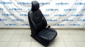 Passenger seat Ford Fusion mk5 17-20 with airbag, electric, heated, ventilated, perforated, leather black, Titanium, for cleaning