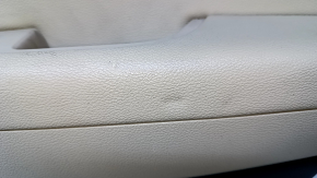 Door trim card rear right Hyundai Sonata 15-17 black with beige insert rubber, armrest beige rubber, molding carbon, dents, scuffs, scratches, abrasions