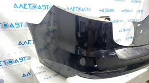 Rear bumper bare Ford Fusion mk5 19-20 for 4 parking sensors without Park Assist, black, scratches