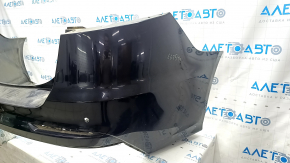 Rear bumper bare Ford Fusion mk5 19-20 for 4 parking sensors without Park Assist, black, scratches