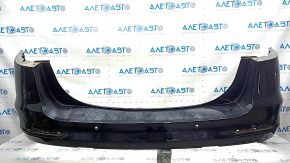 Rear bumper bare Ford Fusion mk5 19-20 for 4 parking sensors without Park Assist, black, scratches