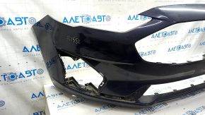 Front bumper bare Ford Fusion mk5 19-20 without parking sensors and towing hook, black, non-standard holes, scratches