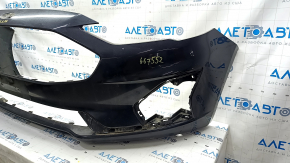 Front bumper bare Ford Fusion mk5 19-20 without parking sensors and towing hook, black, non-standard holes, scratches