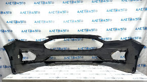 Front bumper bare Ford Fusion mk5 19-20 without parking sensors and towing hook, black, non-standard holes, scratches