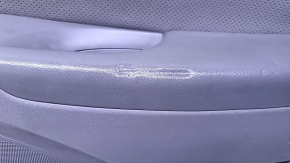 Door trim card rear right Hyundai Sonata 11-15 hybrid gray with gray insert rubber, armrest gray rubber, molding gray gloss, dents, scratches, abrasions