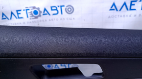 Door trim card rear right Hyundai Sonata 11-15 gray with gray insert plastic, armrest gray rubber, molding gray structure, scratches, abrasions, dents, pokes