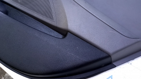 Door trim card rear right Hyundai Sonata 11-15 gray with gray insert plastic, armrest gray rubber, molding gray structure, scratches, abrasions, dents, pokes