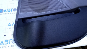 Door trim card rear right Hyundai Sonata 11-15 gray with gray insert plastic, armrest gray rubber, molding gray structure, scratches, abrasions, dents, pokes