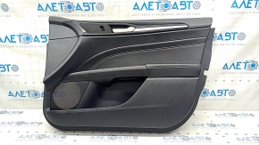 Door trim card front right Ford Fusion mk5 17-20 titanium, black with black insert leather, armrest leather, molding gray structure, scratches