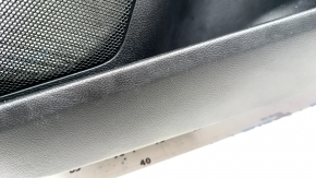 Door trim card front right Ford Fusion mk5 17-20 titanium, black with black insert leather, armrest leather, molding gray structure, scratches