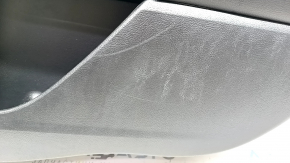 Door trim card rear right Ford Fusion mk5 17-20 titanium, black leather with black insert leather, armrest leather, molding gray, worn, scratches