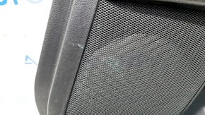 Door trim card rear right Ford Fusion mk5 17-20 titanium, black leather with black insert leather, armrest leather, molding gray, worn, scratches