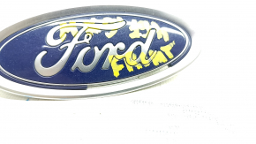 Emblem badge front bumper Ford Fusion mk5 13-20 missing fragment, sand