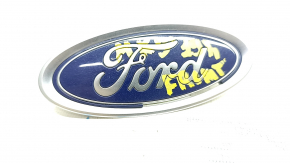 Emblem badge front bumper Ford Fusion mk5 13-20 missing fragment, sand