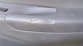 Door trim card rear right Hyundai Sonata 11-15 hybrid gray with gray insert rubber, armrest gray rubber, molding gray gloss, scratches, dents, abrasions